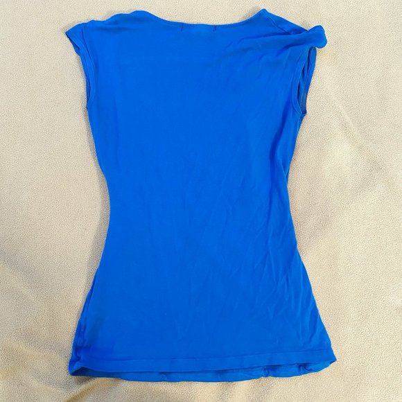 Ralph Lauren Blue Wrap sleeveless blouse - Picture 2 of 5